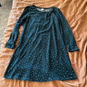 Long sleeved polka dot hacci dress